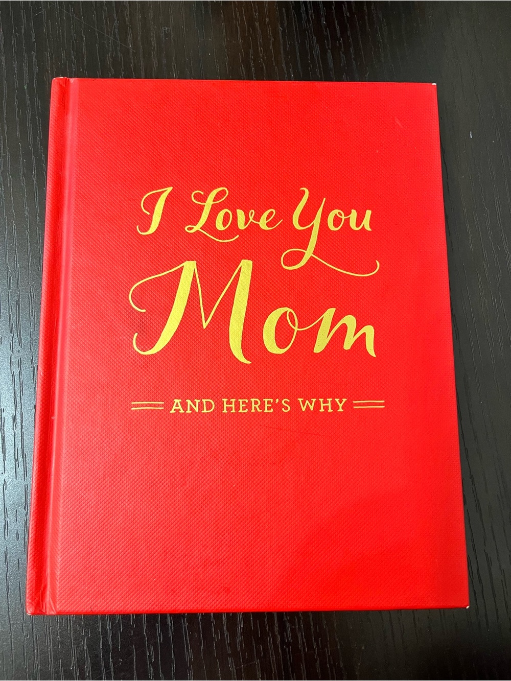 Red Hardcover Memory Journal ‘I Love you Mom’